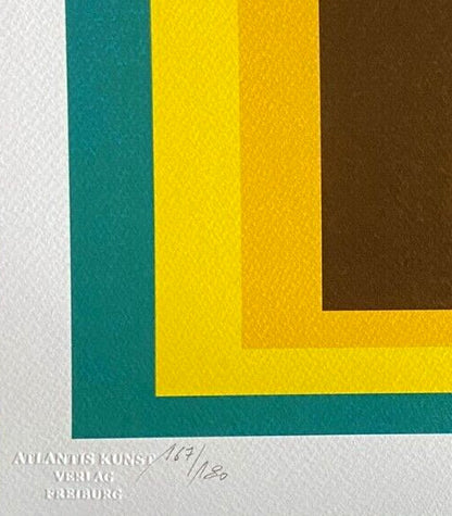 Josef Albers Lithograph Certified Coa