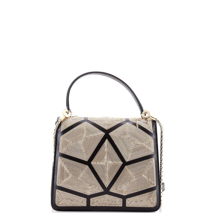 Bvlgari Serpenti Top Handle Bag Chain Embellished Leather Small