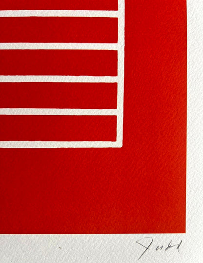 Donald Judd Lithograph Coa Signed Op Numbered Stamped 180 Exe