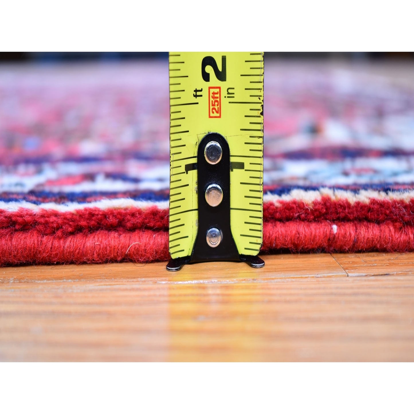 3'6"X5' New Farsian Amadan Small Flower Medallion Wool Hand Knotted Rug