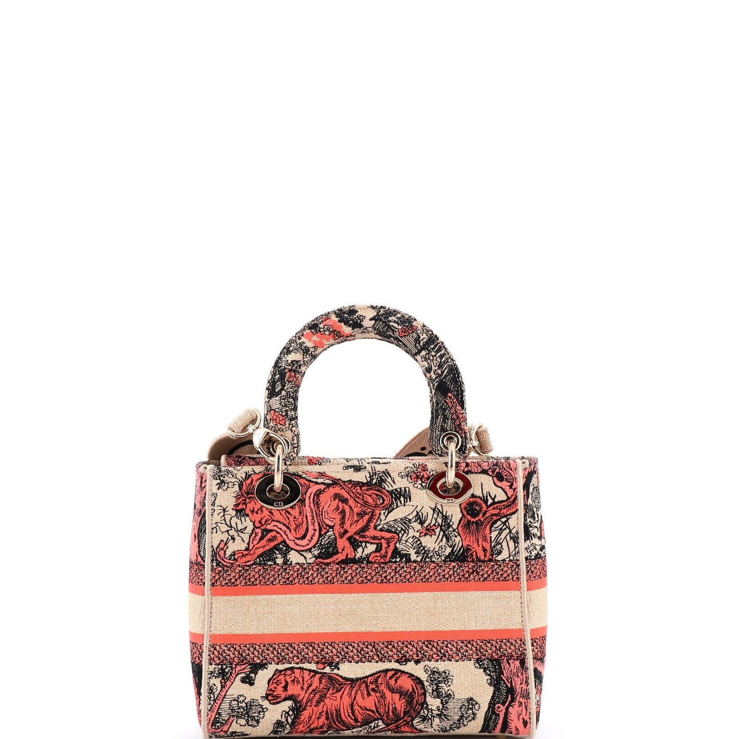 Christian Dior Lady D-Lite Bag Embroidered Raffia Medium