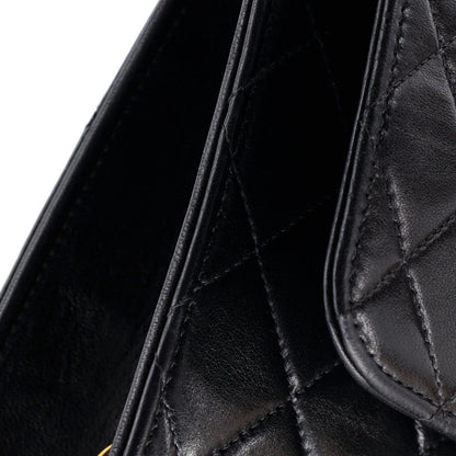 Chanel Vintage Square Classic Single Flap Bag Quilted Lambskin Jumbo