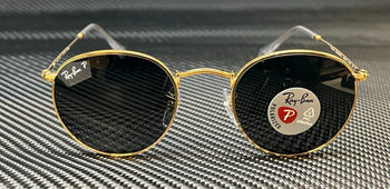 RAY BAN RB3447 919648 Gold Grey Polarized Round