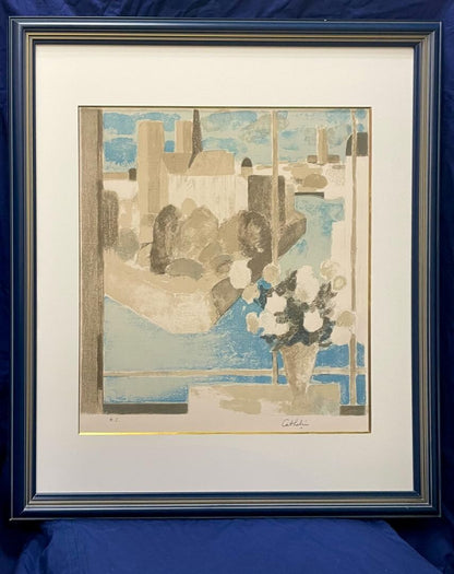 Bernard Cathelin Signed Original Lithograph Still Life Art Print Framed Paris