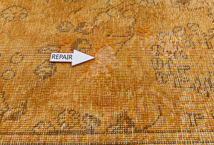 Antique Distressed Floral Vintage Oriental Rug Classic Farmhouse Carpet 6'4X9 ft