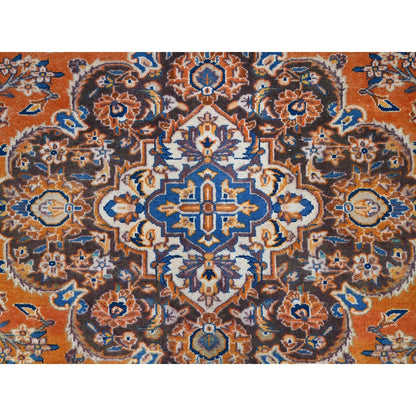 9'8"X12'8" Cinnabar Red Zoroastrian Kishoon Design Vintage Oriental Rug