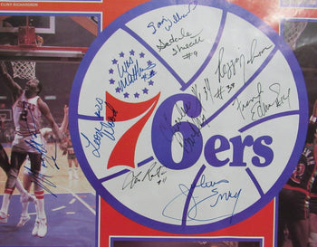 1980S Philadelphia 76Ers Multi Signed/Auto (16)