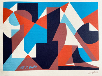 Giacomo Balla Lithograph 1968 Biennale Di Venezia Numerata A Mano Limitata