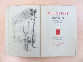 Les Idylles De Theocrite - Limited Edition With Original Etchings By R. Chicotot
