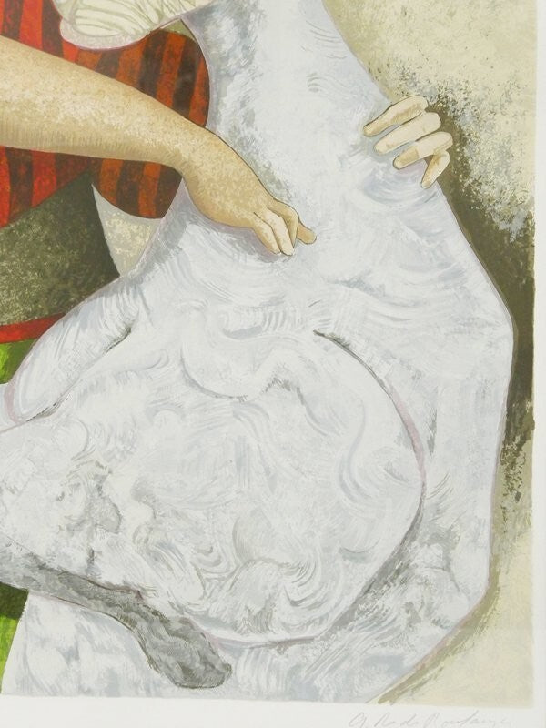 Graciela Rodog " Goatling " Large Serigraph Print Ed199 Signed Framed