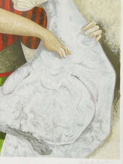 Graciela Rodog " Goatling " Large Serigraph Print Ed199 Signed Framed