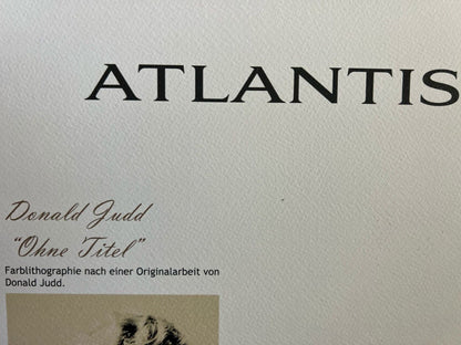 Donald Judd Lithograph Coa Signed In Pen Numbered By Hand 180 Ex