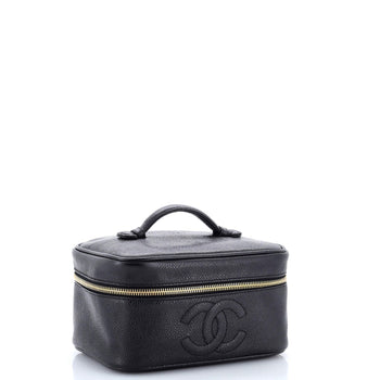 Chanel Vintage Timeless Cosmetic Case Caviar Medium