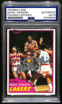 Majic Johnson Hof Signed/Autographed 1981 Topps