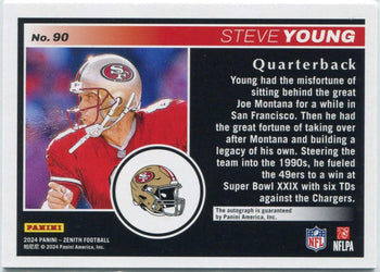 Steve Young 2024 Panini Zenith Red Zone Auto Red