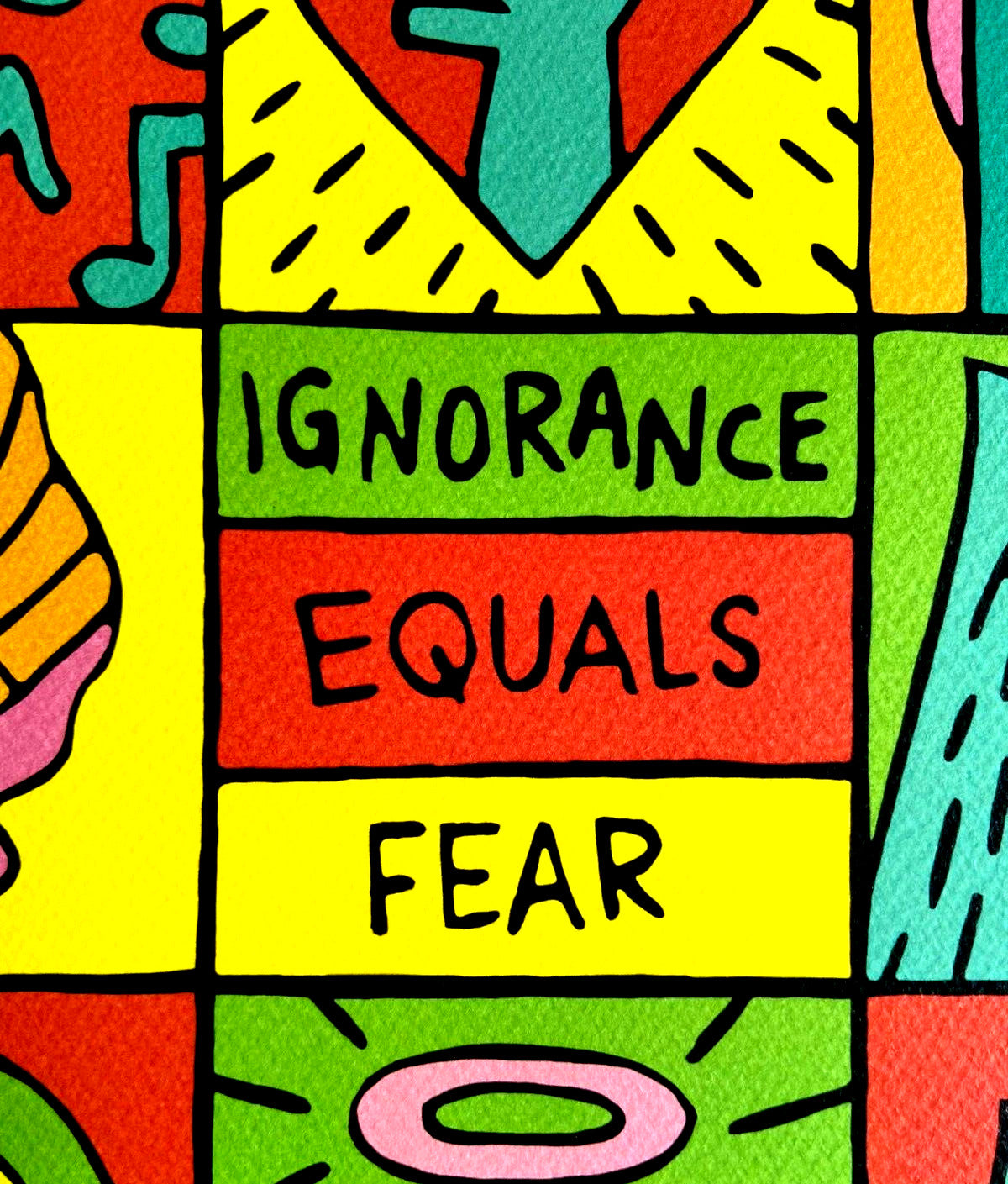 Keith Haring Lithograph From A Painting Coa Signed In Pen Numbered In Pencil!