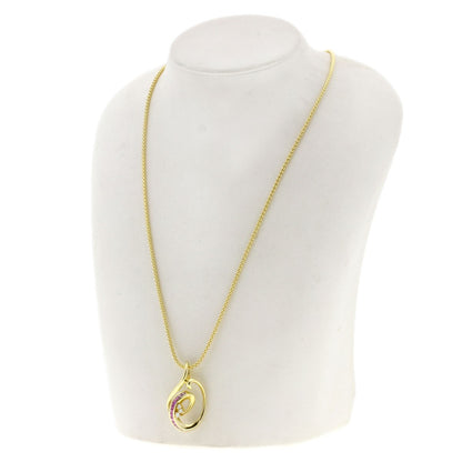Jeunet Pink Sapphire Diamond Necklace K18 Yellow