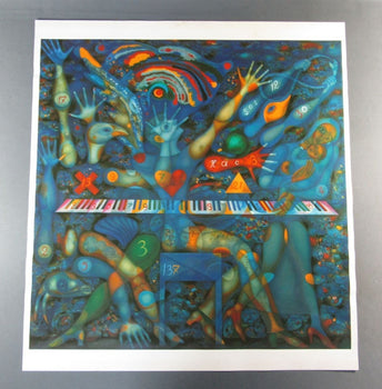 Alexander Sitnikov Musicians Crystal Relief Silk Screen Moscow Art Foundation