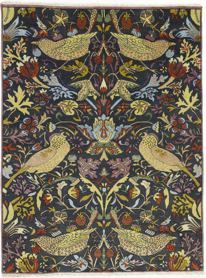 One-Of-A-Kind Birds Design Chobi Oriental Rug