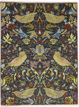 One-Of-A-Kind Birds Design Chobi Oriental Rug