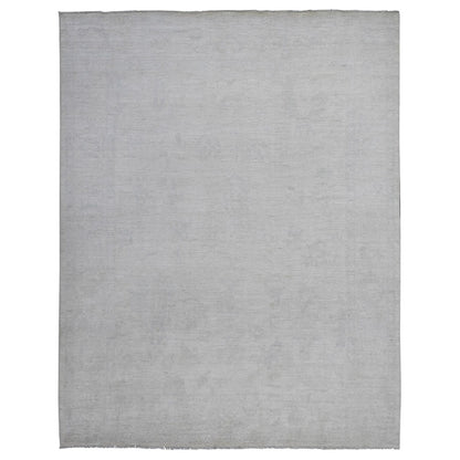 8'10"X11'4" Winter White Vegetable Dyes Afghan Angora Oushak Oriental Rug