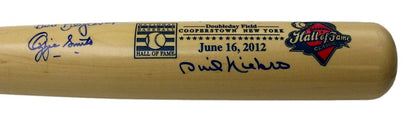 2012 Hof Classic Game Cooperstown Bat Signed By 6 Fisk Perez Jsa Steiner 196256