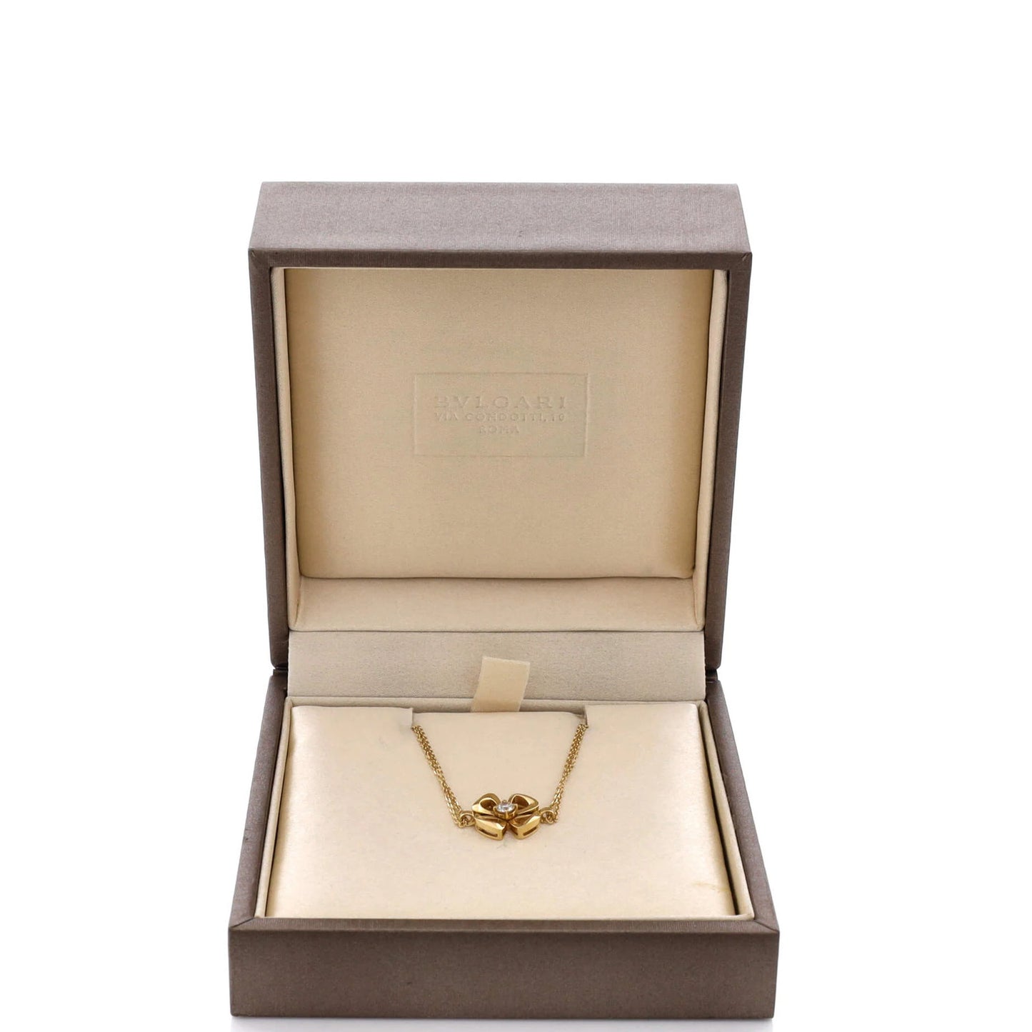 Bvlgari Fiorever Chain Bracelet 18K Rose Gold With Diamond