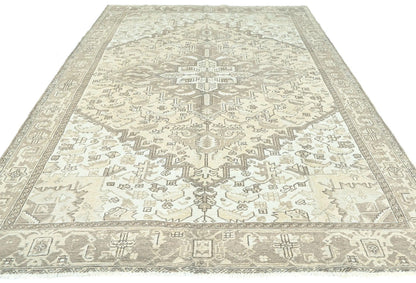Hand-Knotted Vintage Floral Distressed Oriental