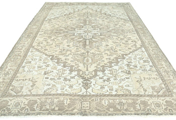 Hand-Knotted Vintage Floral Distressed Oriental