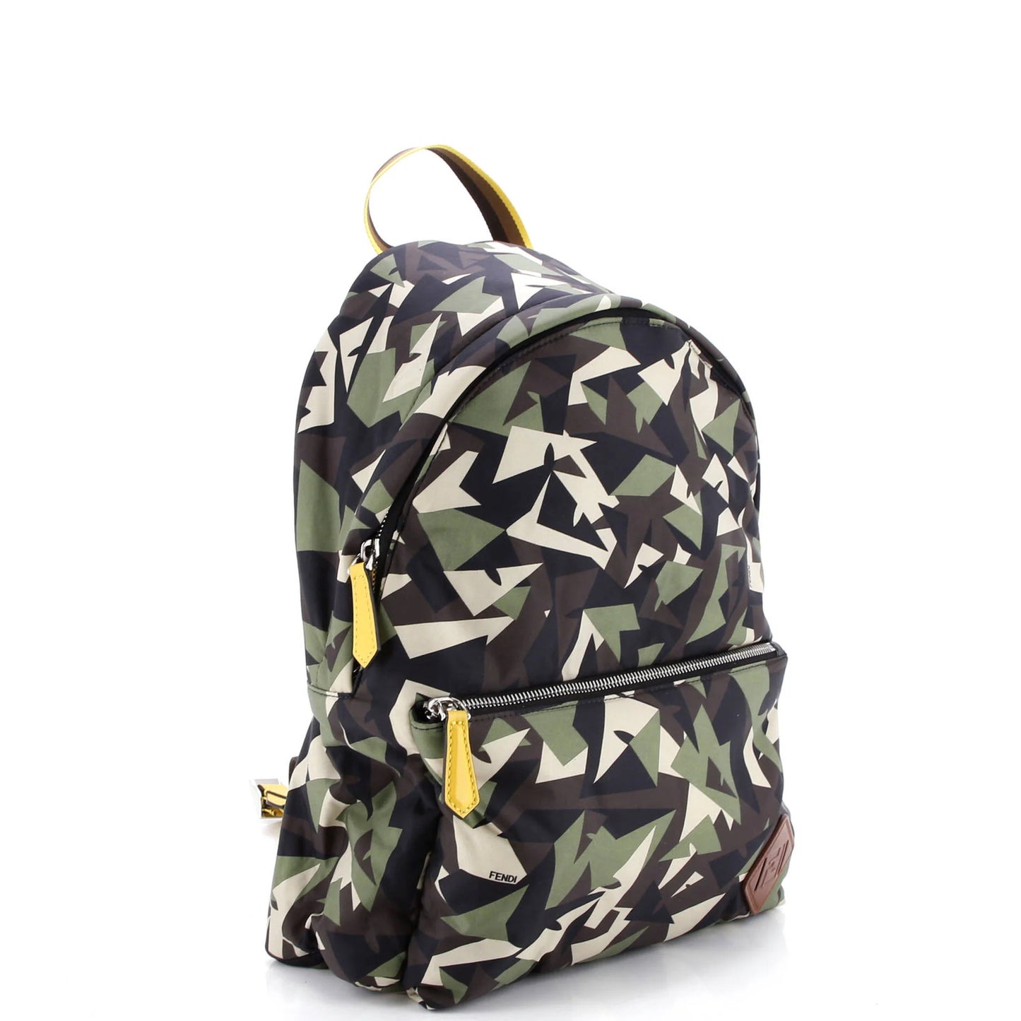 Fendi Front Pocket Backpack Printed Nylon Large