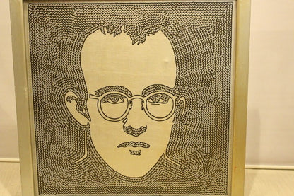 Ken Hamazaki "Keith Haring" Original Acrylic On Canvas Painting Signed Framed