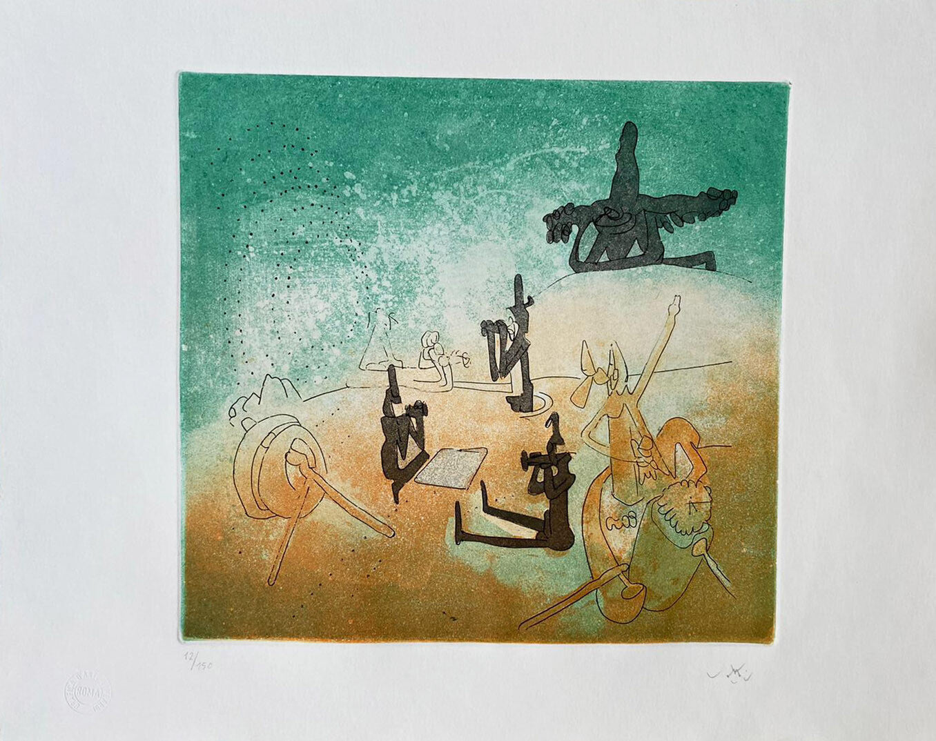 Roberto Sebastian Matta, Etching, Hand-Signed Numbered In Pencil