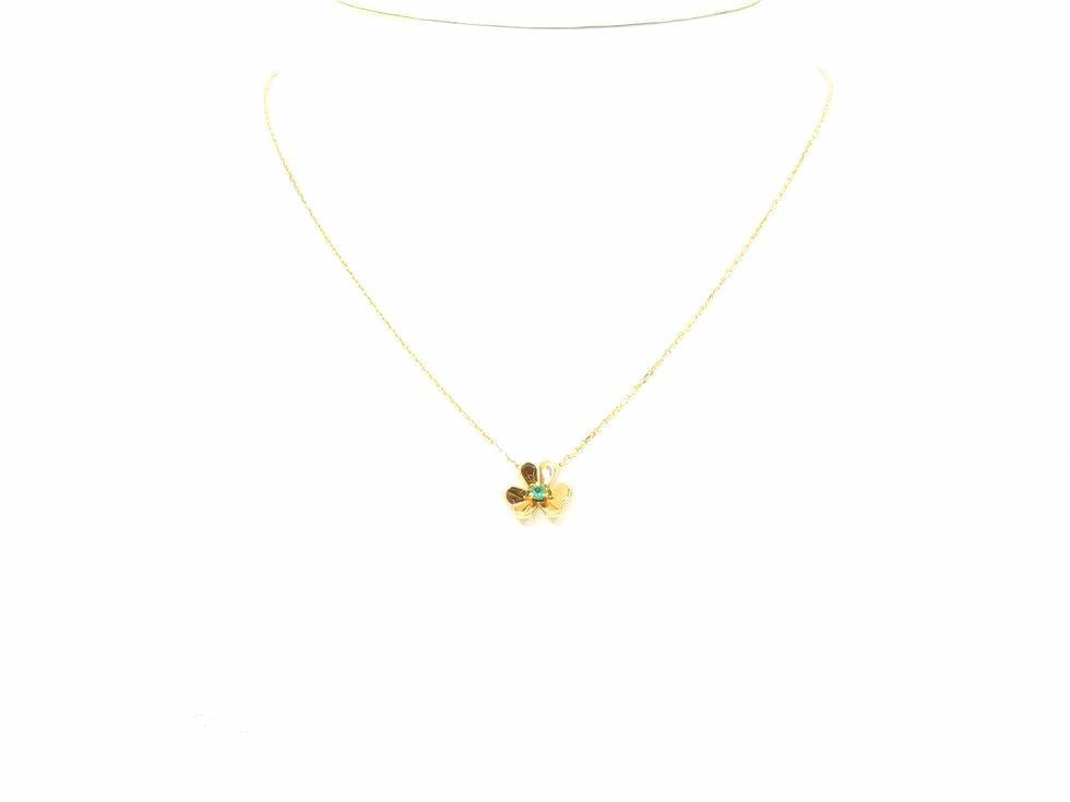 Van Cleef & Arpels Vcarp7Sb00 K18Yg 1P Emerald Frivole Pendant Mini Model
