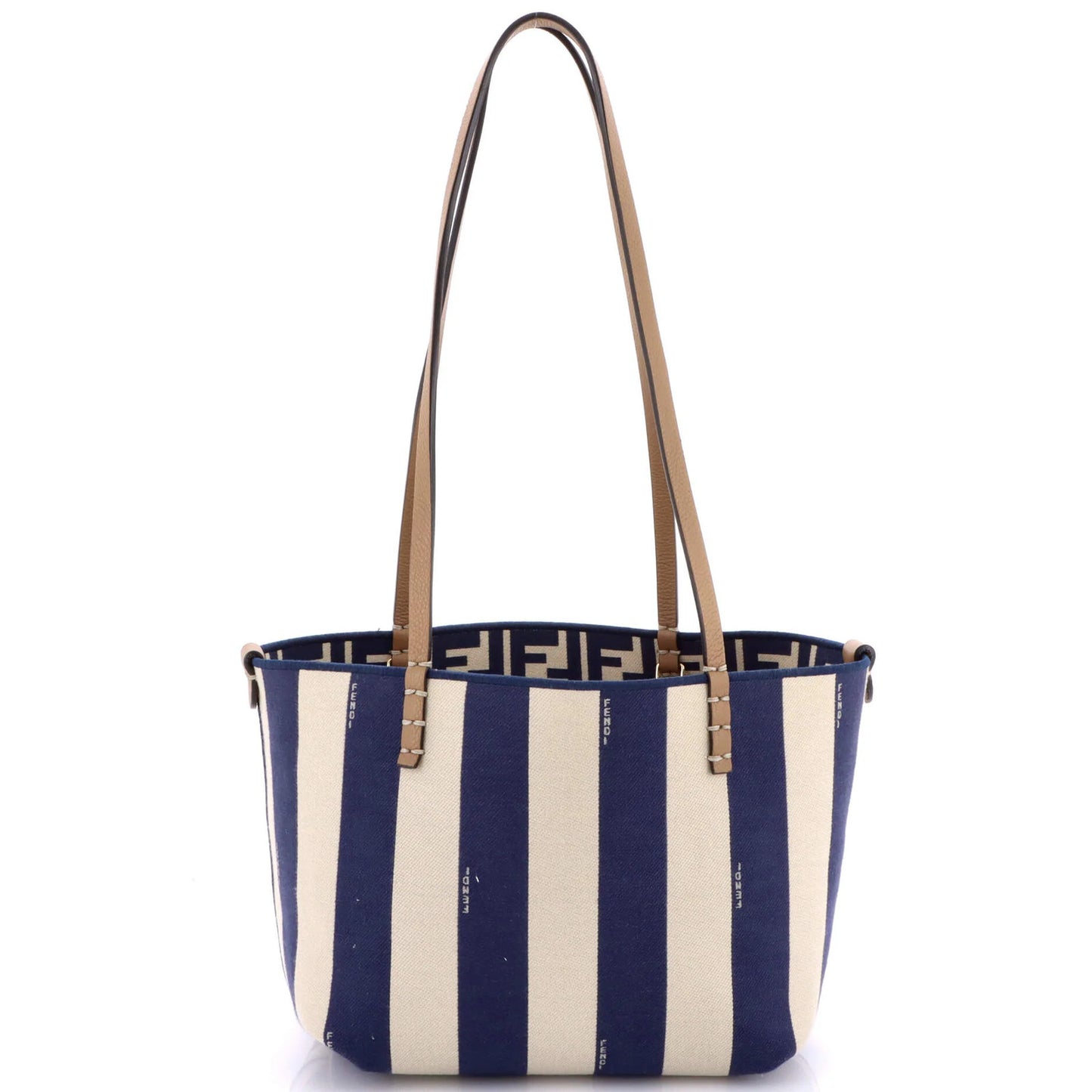 Fendi Reversible Roll Tote Zucca Canvas Medium