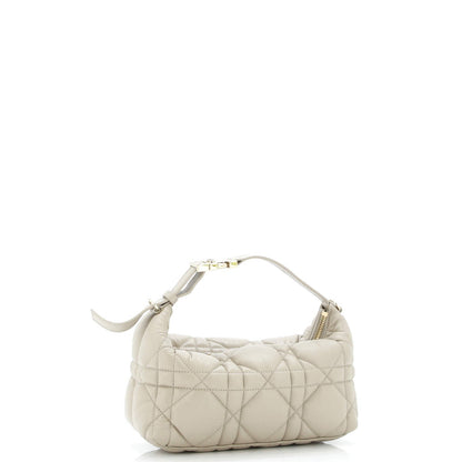 Christian Dior Diortravel Nomad Pouch Macrocannage Quilt Calfskin Medium