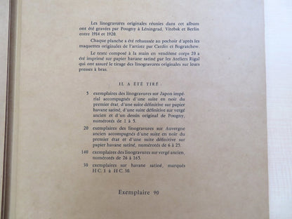 Pougny: Dix Linogravures Originales 1914-1920' With 10 Original Linocuts (1/165)