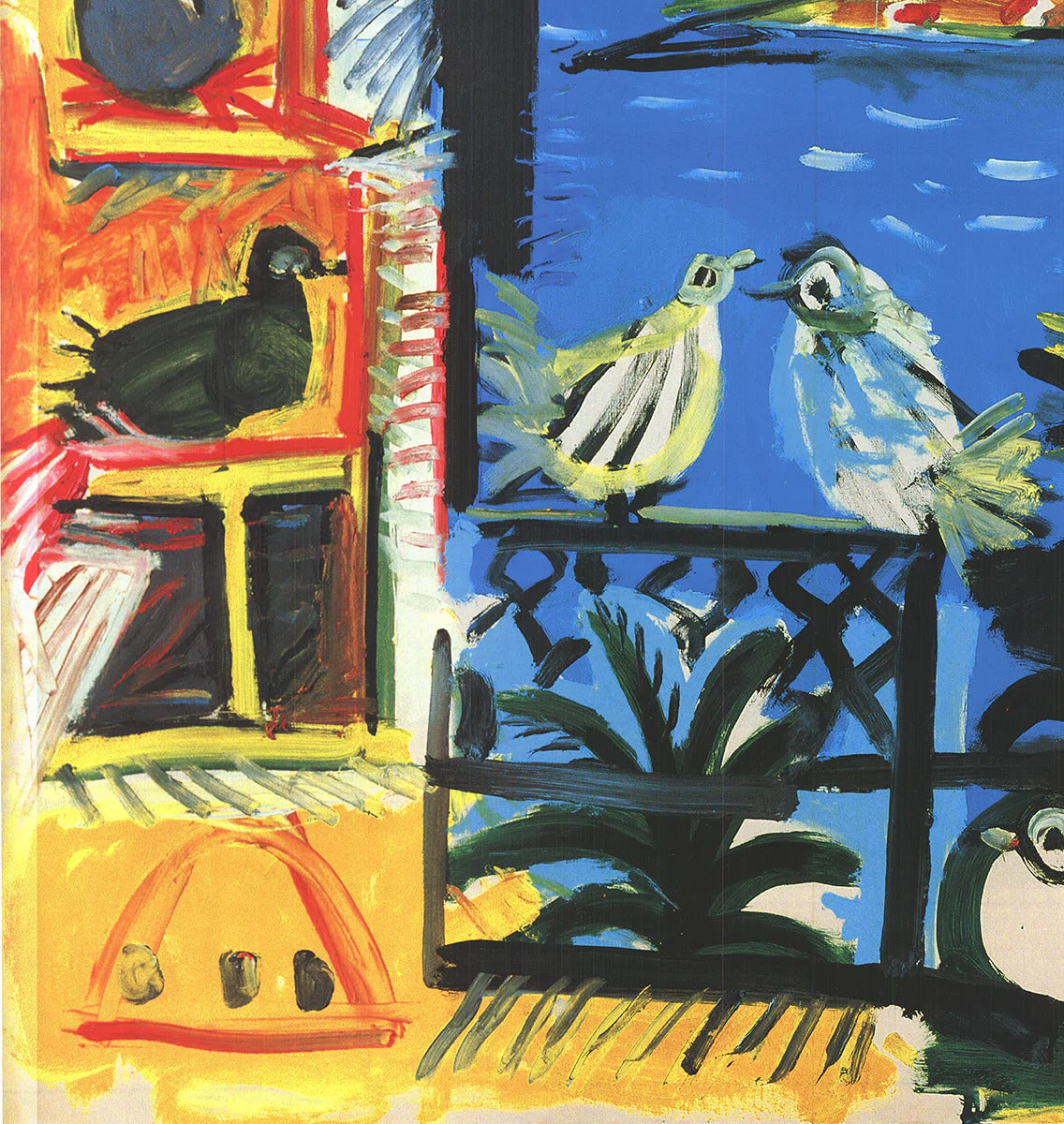 Pablo Picasso The Pigeons " Offset Lithograph Impressionism &