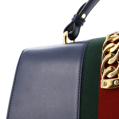 Gucci Sylvie Top Handle Bag Leather Medium