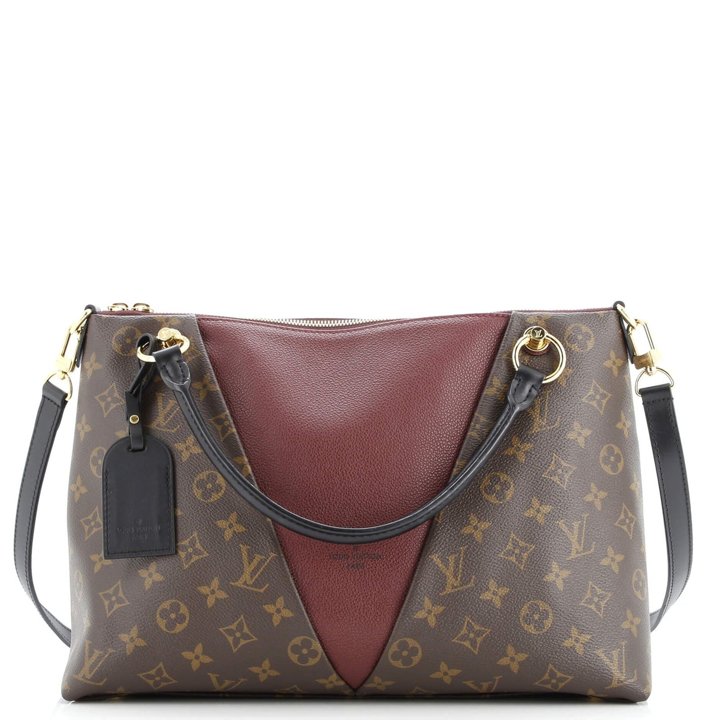 MM Louis Vuitton V Tote Monogram Canvas and Leather