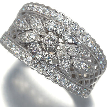Queen Ring Diamond 0.70Ct Openwork Us6.5-6.75 950 Platinum