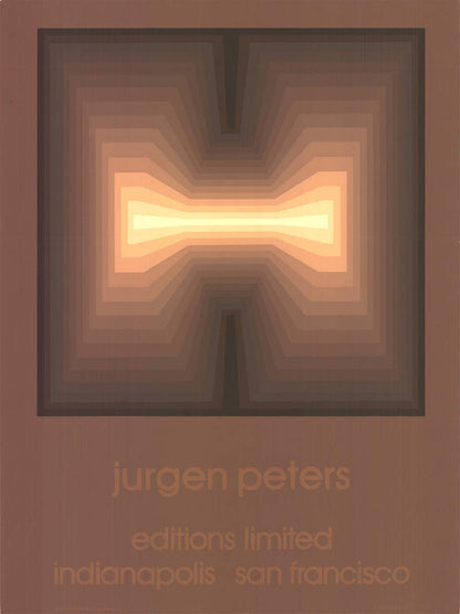 Jurgen Peters Arc " Serigraph Abstract Brown Silkscreen