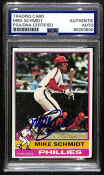 Mike Schmidt Hof Signed/Autographed 1976 Topps