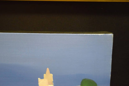 French Oil Painting Modernist Landscape Cubist Style Framed by Alfred Defossez