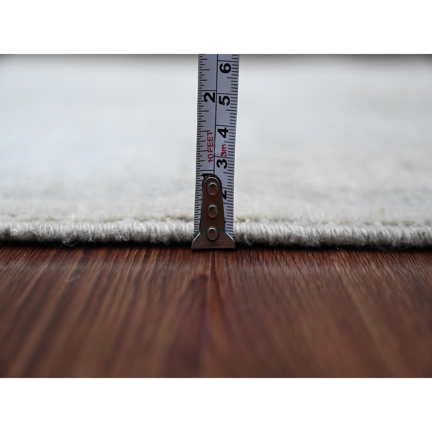 2'10"x31'9" Gray Heriz All Over Design Pure Wool Hand Knotted Runner Rug