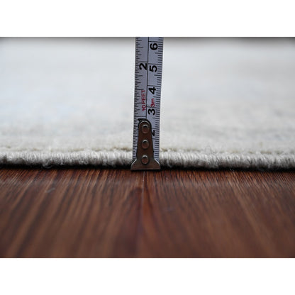 2'10"x31'9" Gray Heriz All Over Design Pure Wool Hand Knotted Runner Rug