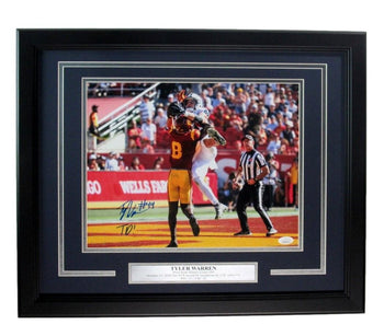 Tyler Warren Signed/Inscribed 11X14 Photo Penn State Vs. Usc Framed Jsa 192126
