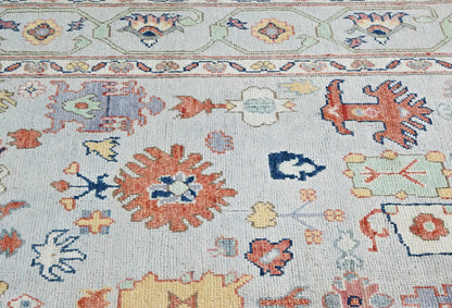 Handmade Kazak Pakistan Rug 5X7 Ft Gray Floral
