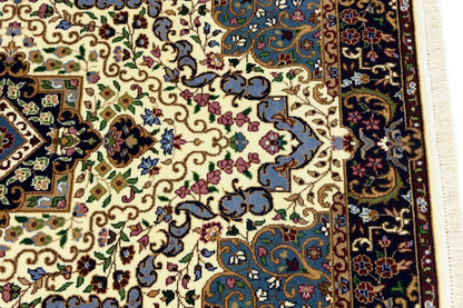 Hand-Knotted Kirman Classic Floral Design