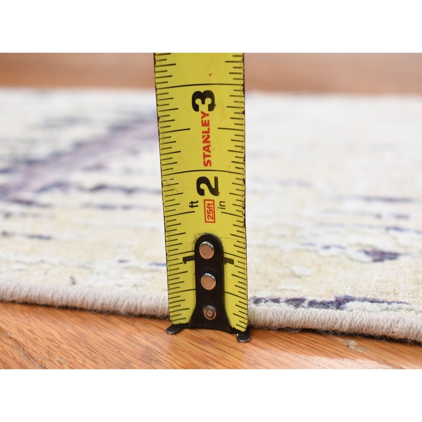 2'X3'2" Gray Modern Hand Knotted Wool And Sari Silk Sample Mat Rug