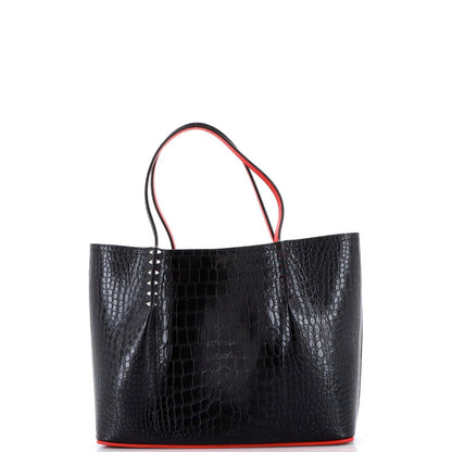Christian Louboutin Cabarock Tote Crocodile Embossed Leather Large